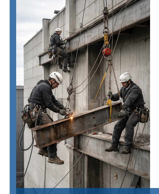 Демонтаж металлоконструкций на высоте в Саяногорске под ключ