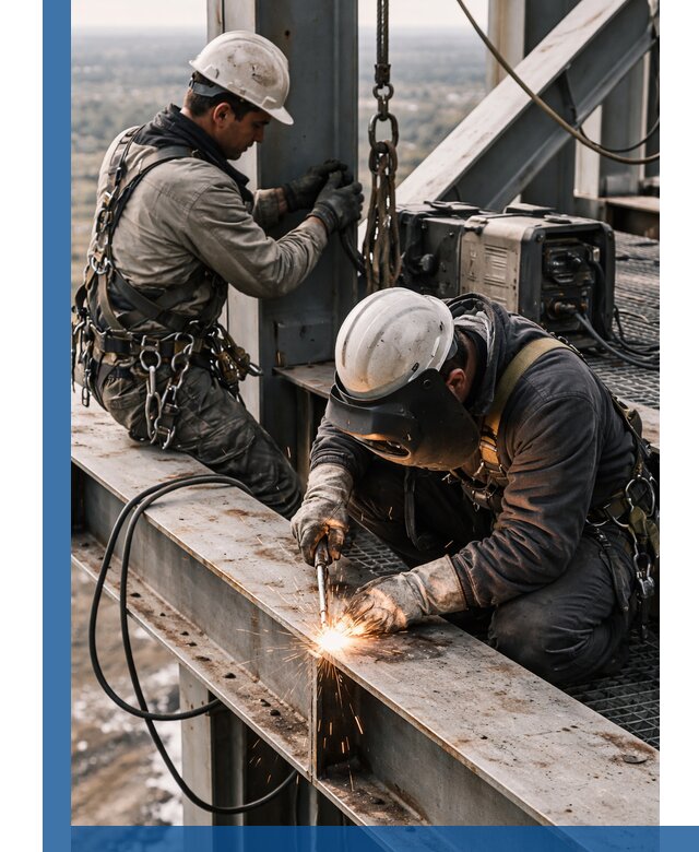 Высотные сварочные работы в Саяногорске для промышленных объектов