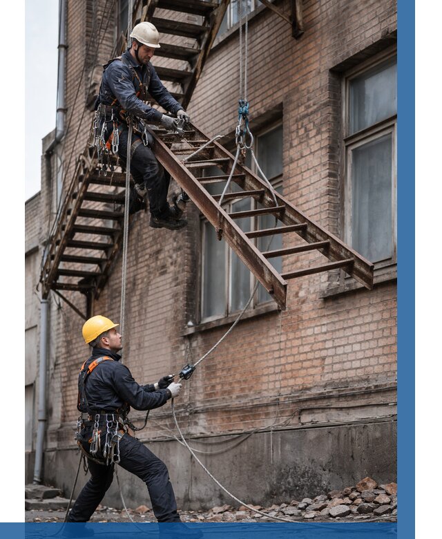 Демонтаж пожарной лестницы в Саяногорске от 12292 р. | ВЫСОТНИК-Снг