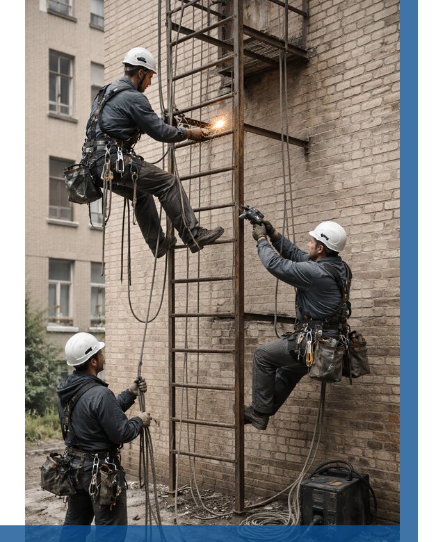 Ремонт пожарной лестницы в Саяногорске от 7682 р. | ВЫСОТНИК-Снг