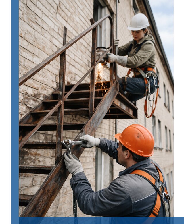 Ремонт и восстановление пожарных лестниц с выездом в Саяногорске