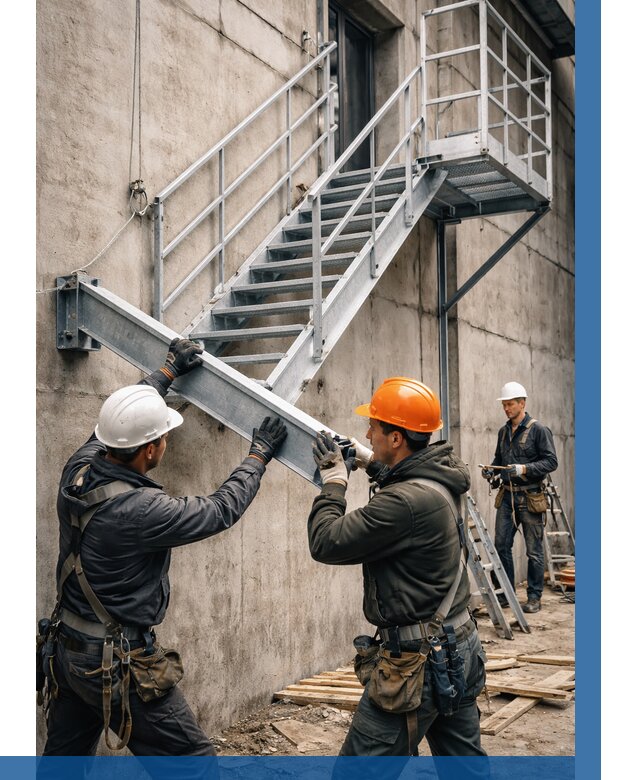 Монтаж металлических лестниц в Саяногорске от 15365 р. | ВЫСОТНИК-Снг