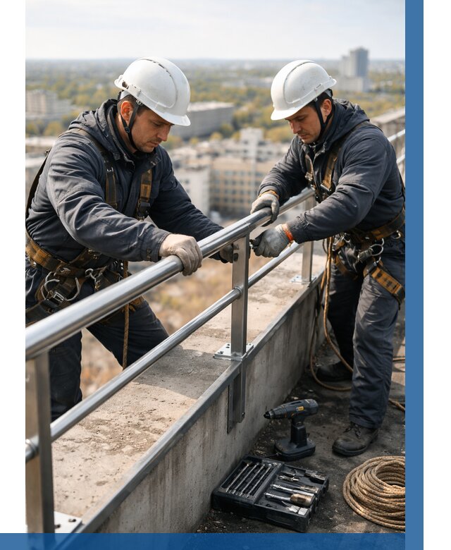 Монтаж перил на высоте в Саяногорске от 2561 р. | ВЫСОТНИК-Снг