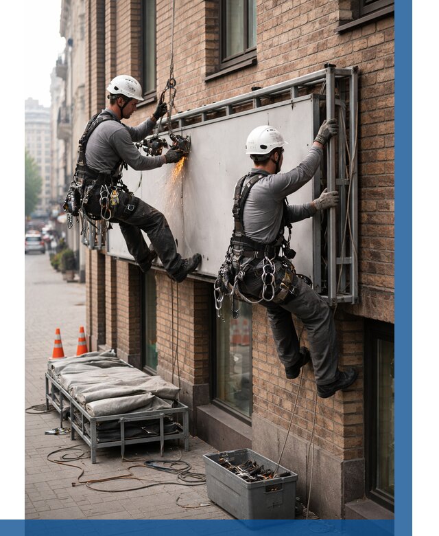 Демонтаж рекламной вывески в Саяногорске от 6658 р. | ВЫСОТНИК-Снг