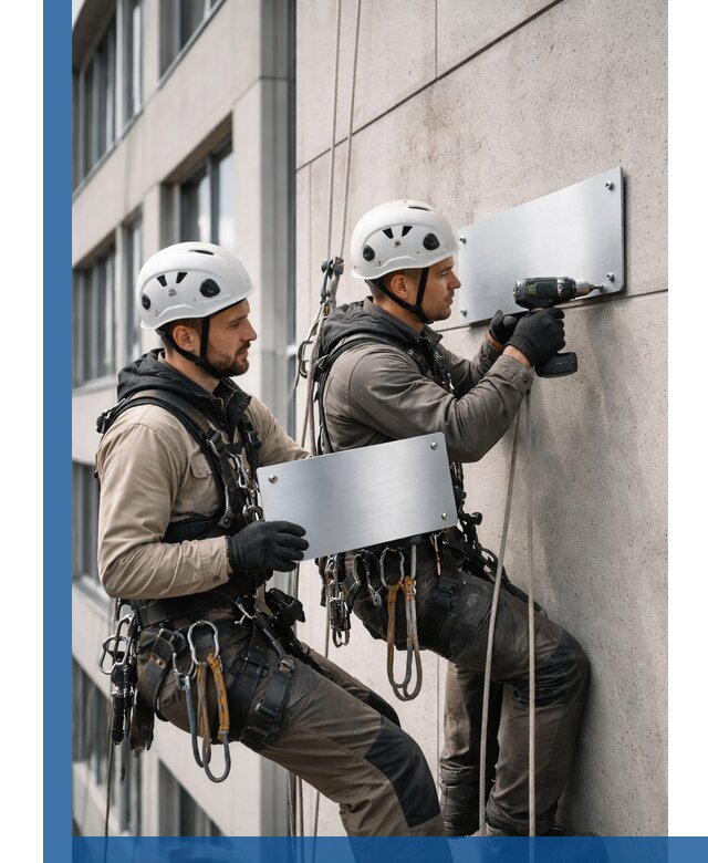 Монтаж табличек и указателей в Саяногорске для зданий и сооружений