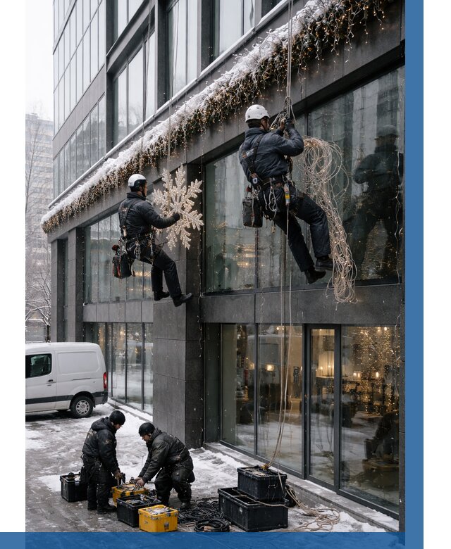 Демонтаж новогоднего оформления в Саяногорске от 5634 р. | ВЫСОТНИК-Снг