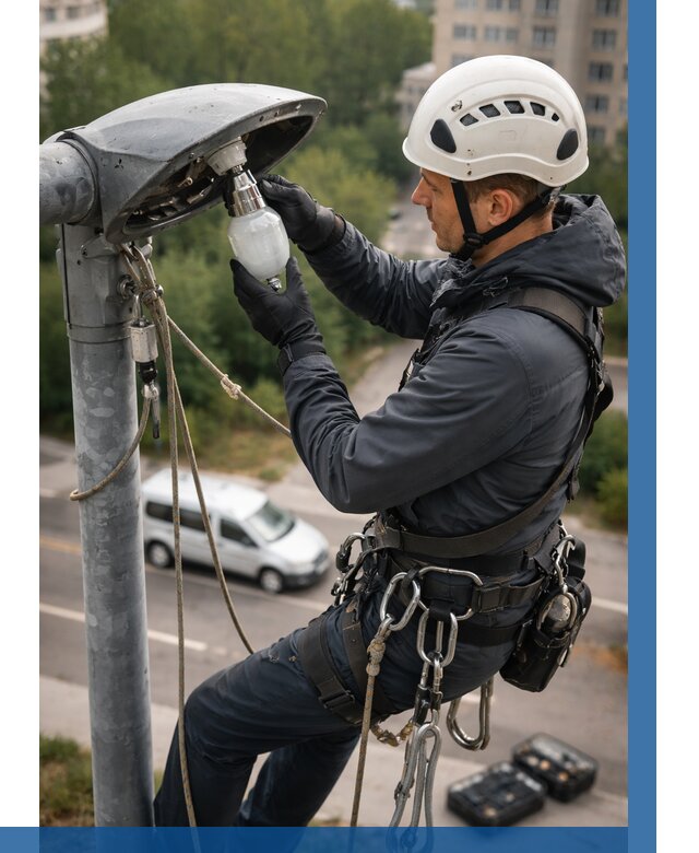 Замена ламп на высоте в Саяногорске от 2561 р. | ВЫСОТНИК-Снг