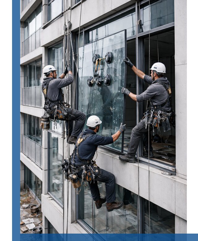 Фасадное остекление и монтаж витражей зданий в Саяногорске под ключ