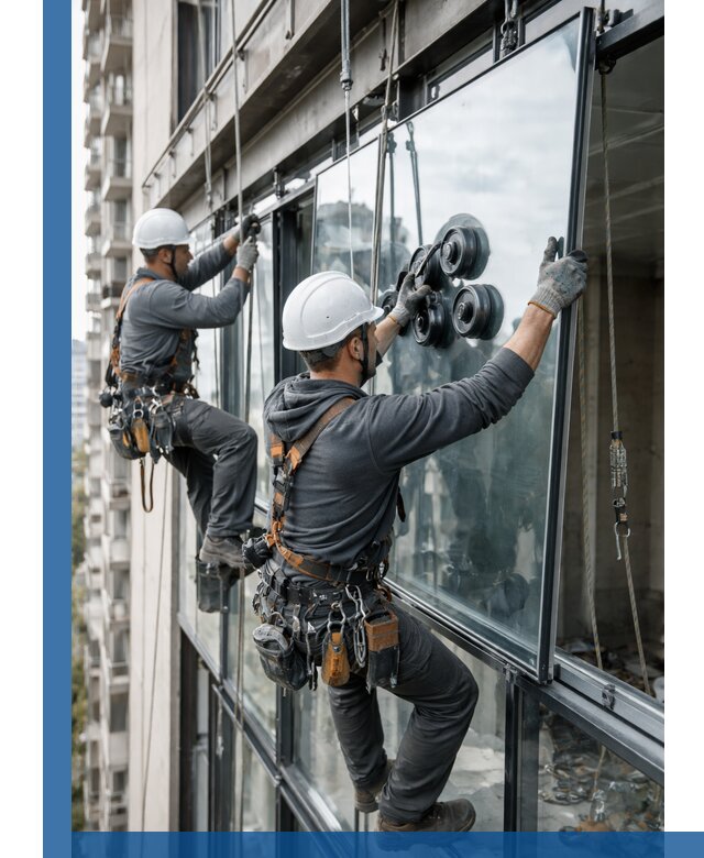 Витражное остекление фасадов и лоджий в Саяногорске под ключ