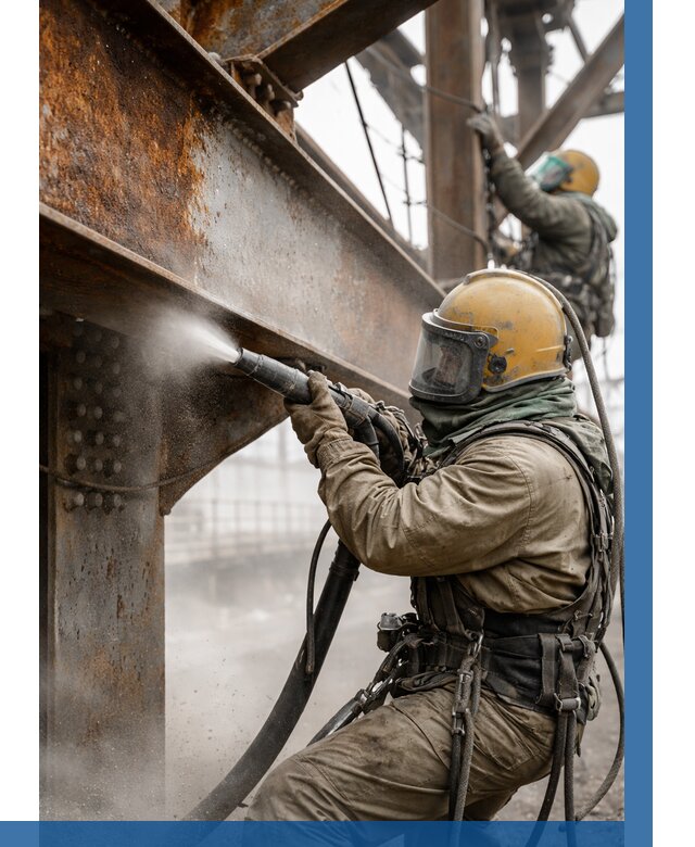 Пескоструйная очистка металлоконструкций в Саяногорске по 615 р.  ВЫСОТНИК-Снг