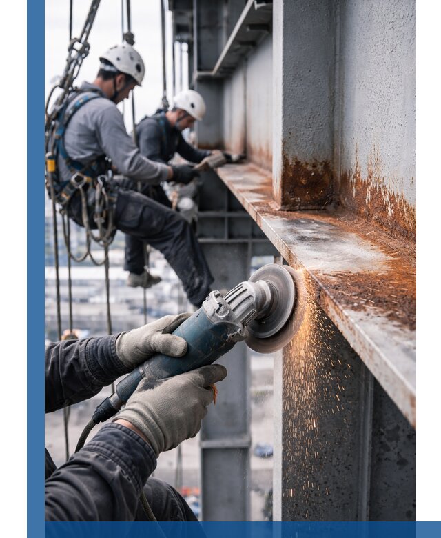 Зачистка металла от ржавчины и подготовка поверхностей в Саяногорске