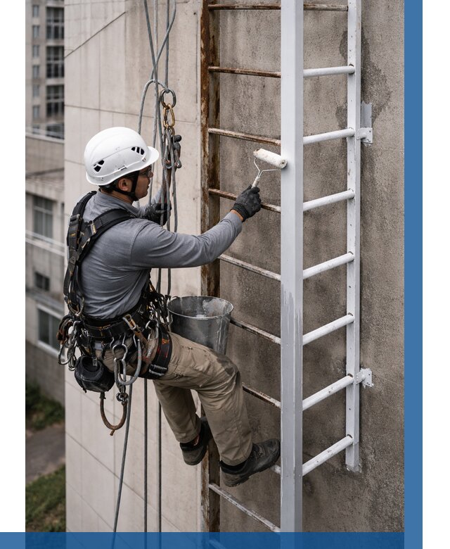 Покраска пожарных лестниц в Саяногорске от 4609 р. | ВЫСОТНИК-Снг