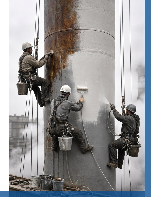 Покраска дымовых труб в Саяногорске от 8707 р. | ВЫСОТНИК-Снг