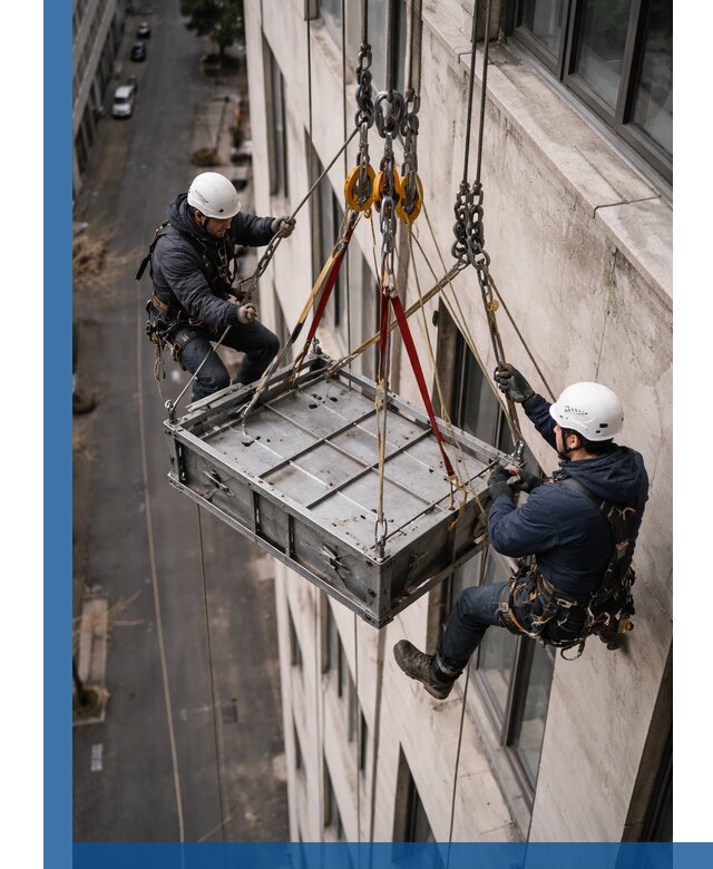Спуск и подъем грузов по фасаду в Саяногорске для зданий