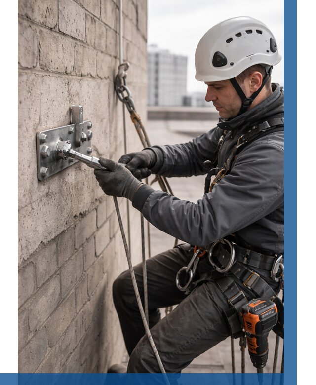 Установка анкерных точек в Саяногорске от 3585 р. | ВЫСОТНИК-Снг