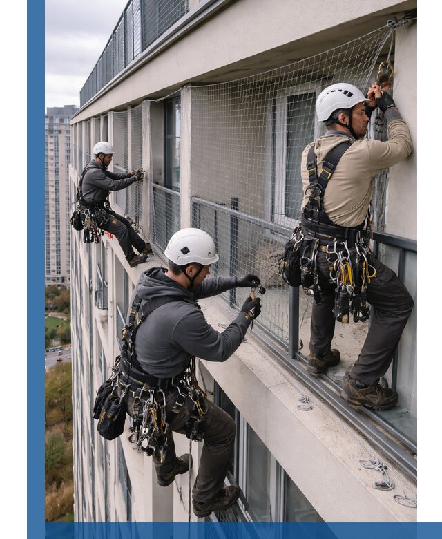 Профессиональный монтаж защитной сетки от птиц в Саяногорске