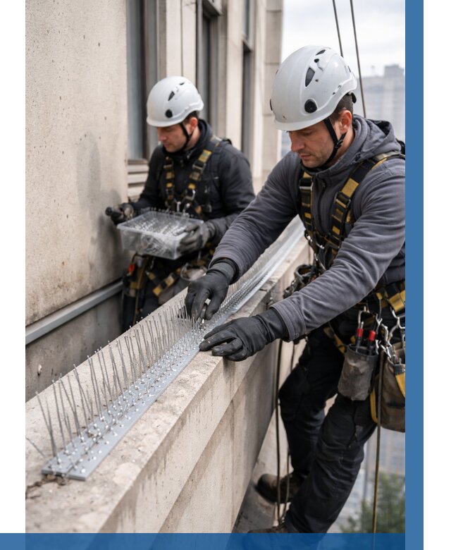 Установка шипов от птиц в Саяногорске от 871 р. | ВЫСОТНИК-Снг